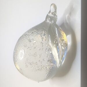 Murano Crystal Glass Strawberry Ornament Paperweight